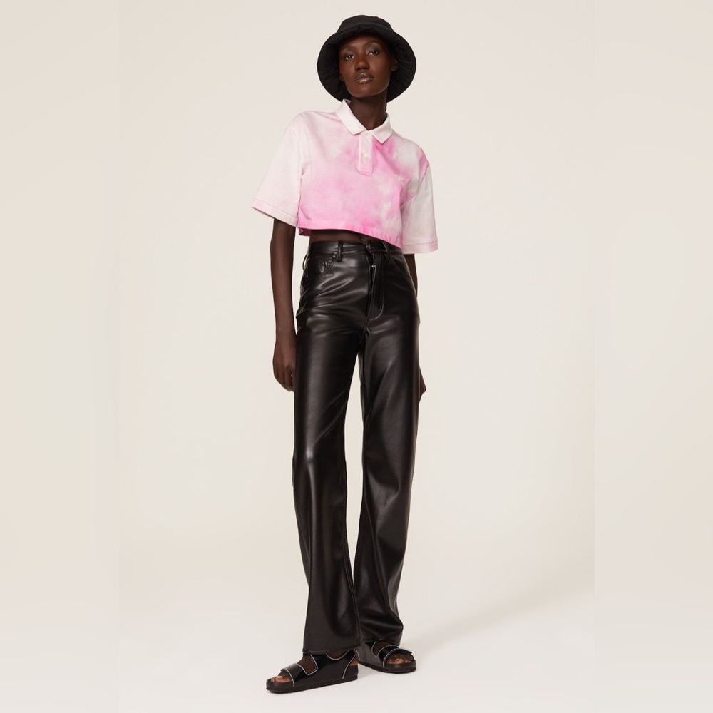 Philosophy di Lorenzo Serafini Pink Tie-Dye Crop Top Size XS